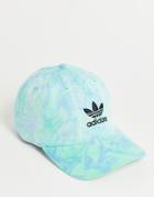Adidas Originals Relaxed Marble Wash Cap In Pale Blue-blues