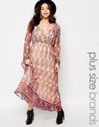 Diya Plus Maxi Dress In Paisley Print - Multi