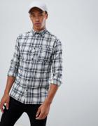 Jack & Jones Originals Check Shirt In Slim Fit - Cream