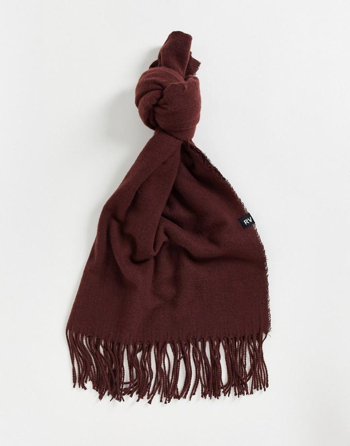 Reclaimed Vintage Inspired Unisex Blanket Scarf In Chocolate-brown