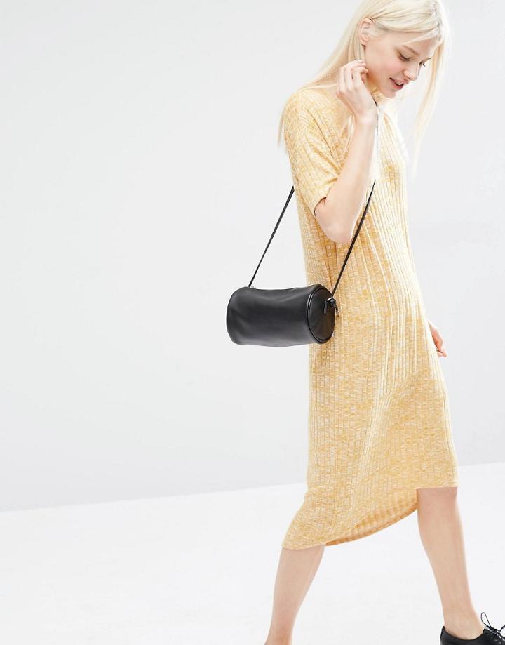Monki Midi T-shirt Dress - Yellow