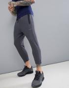 Asos 4505 Skinny Tapered Training Joggers In Cropped Length - Gray