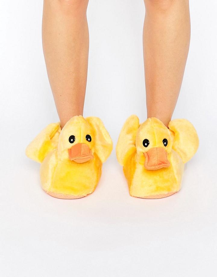 Loungeable Dora Duck Slipper - Yellow