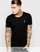 Religion T-shirt With Rolled Sleeves - Black