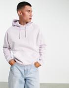 Asos Design Organic Oversized Hoodie In Purple Vintage Wash - Part Of A Set