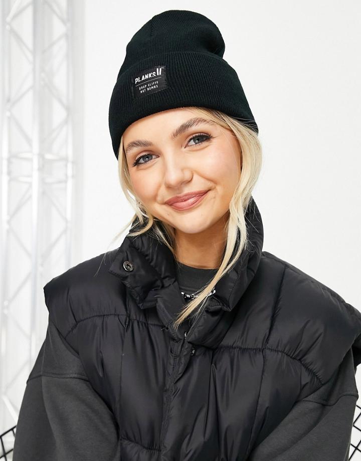 Planks Turn It Up Beanie In Black