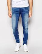 Waven Jeans Erling Spray On Super Skinny Fit Electric Blue - Electric Blue