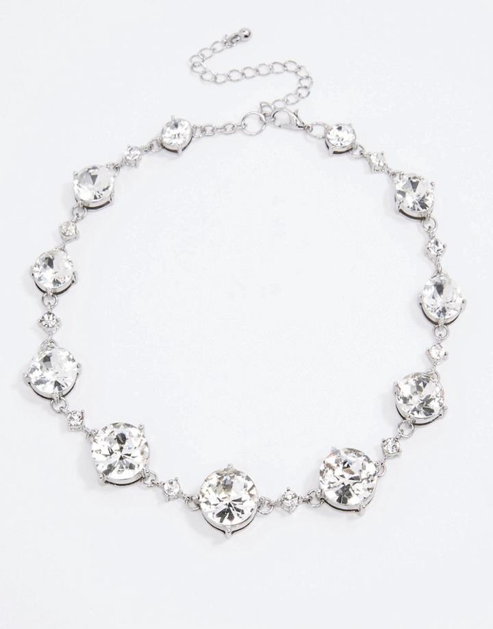 Asos Crystal Choker Necklace - Crystal