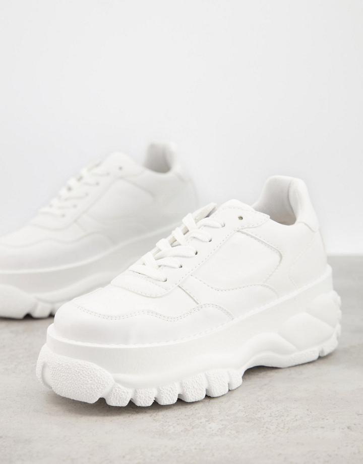 Asos Design Depend Chunky Sneakers In White