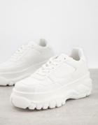 Asos Design Depend Chunky Sneakers In White