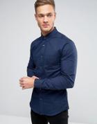 Burton Menswear Slim Oxford Shirt - Navy