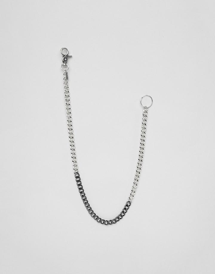 Icon Brand Jean Chain In Gunmetal - Silver
