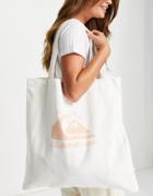 Quiksilver Classic Tote Bag In White/peach