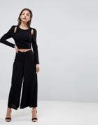 Finders Keepers Matteo Wide Leg Pants - Black