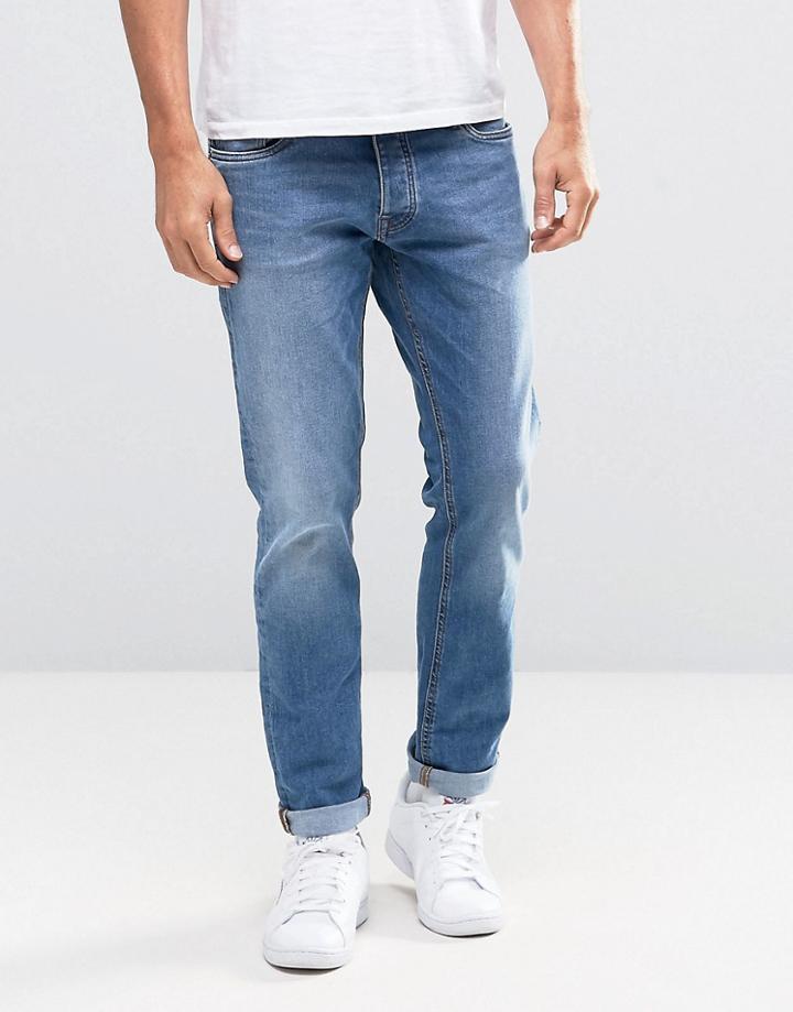 Jack & Jones Stretch Slim Fit Denim Jeans - Blue