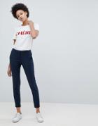 Selected Cropped Tailored Pants - Navy