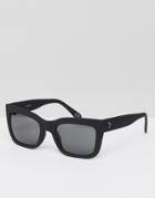 Asos Square Sunglasses In Black With Angular Frame - Black