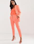 Asos Design Fluro Pink Slim Suit Pants - Pink