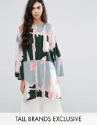 Waven Tall Graphic Print Oversized Tunic Dress - Multi