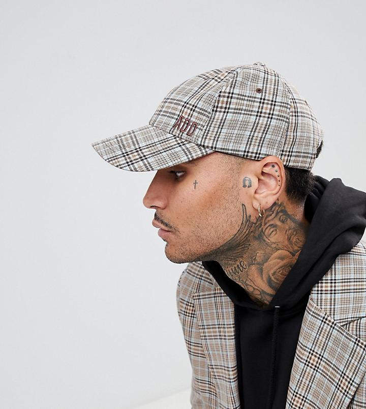 Add Baseball Cap In Stone Check - Stone