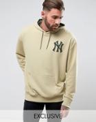 Majestic Oversized Yankees Hoodie Exclusive To Asos - Stone
