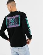 Primtive Long Sleeve T-shirt With Pharaoh Back Print In Black - Black