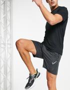 Nike Soccer Academy Shorts In Gray-grey
