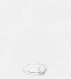 Kingsley Ryan Ring In Sterling Silver With Pave Crescent Moon