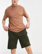 Good For Nothing Jersey Shorts In Khaki Green