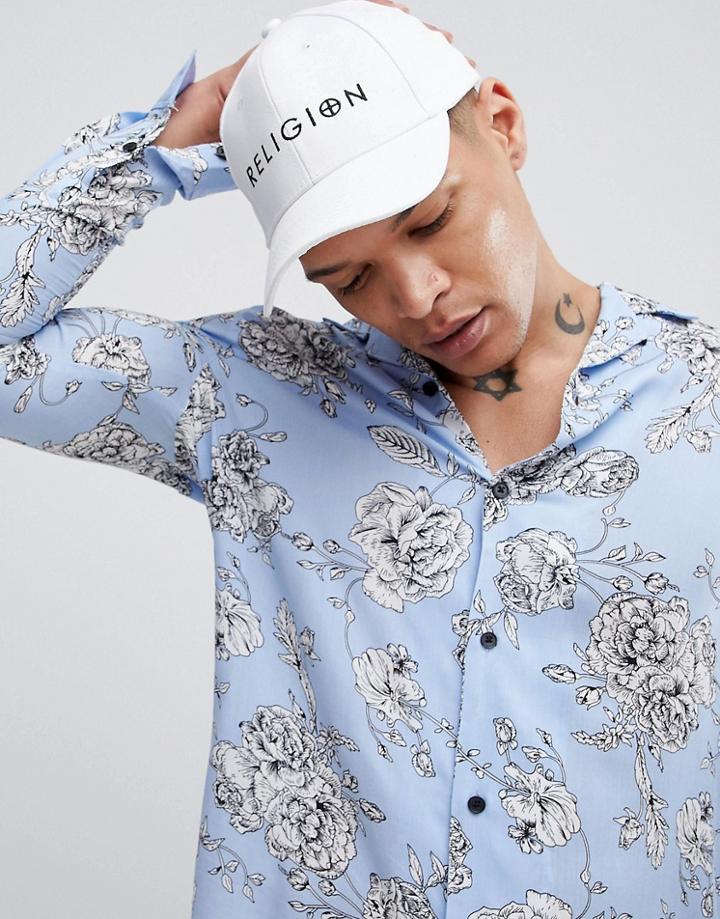 Religion Cap With Logo In White - White