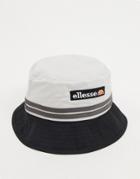 Ellesse Logo Stripe Bucket Hat In Gray-grey