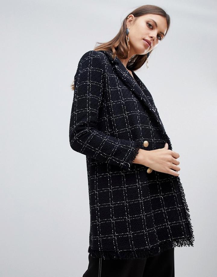 Emme Tirreno Boucles Longline Blazer - Black