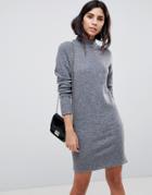 Y.a.s Pavla High Neck Sweater Dress - Gray
