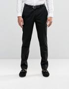 Asos Skinny Fit Smart Pants With Belt - Black