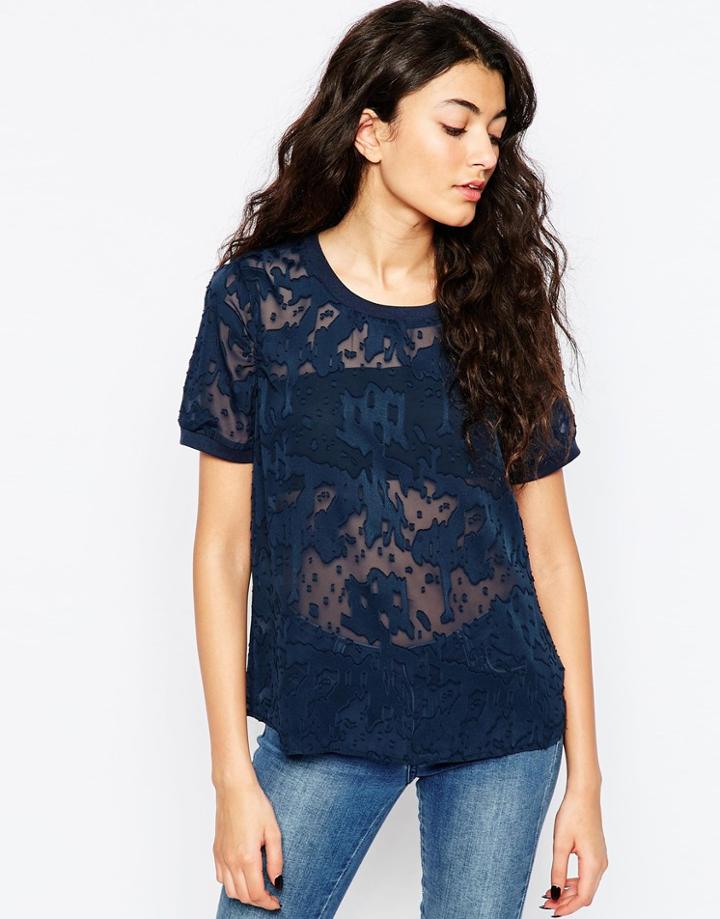 Vila Zona Short Sleeve T-shirt - Total Eclipse