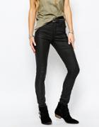 Blend She Bright Black Coated Jeans - 20100 Black