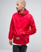 Sixth June Overhead Rain Jacket With Hood In Red - Red