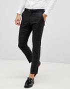 Selected Homme Black Fleck Suit Pants In Slim Fit - Black