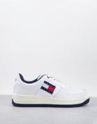 Tommy Jeans Basket Cupsole Sneakers In White