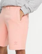Adidas Originals Trefoil Marshmallow Shorts In Blush-pink