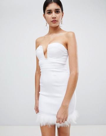 Rare Trim Midi Dress - White