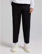 Bershka Wide Leg Chino In Black