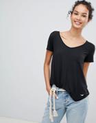 Hollister Drapey Voop T-shirt - Black