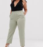 Unique21 Hero Plus Relaxed Pants In Pinstripe Two-piece-green
