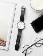 Skagen Hagen Leather Connected Smart Watch In Black - Black