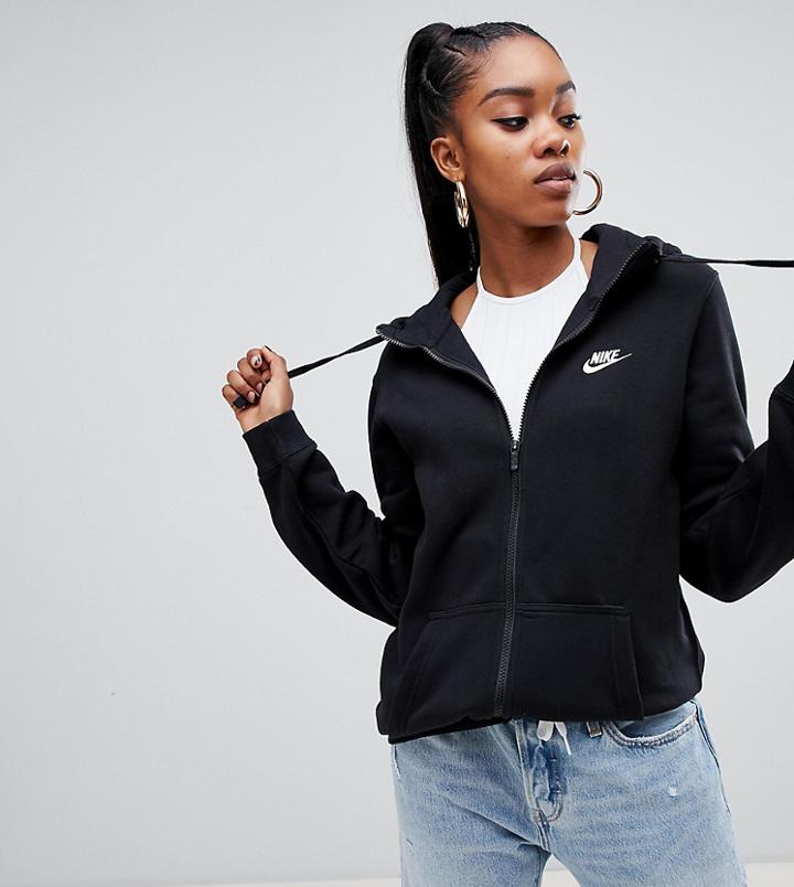 Nike Black Club Zip Through Hoodie