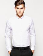 Asos Smart Tux Shirt With Wing Collar In Regular Fit - White