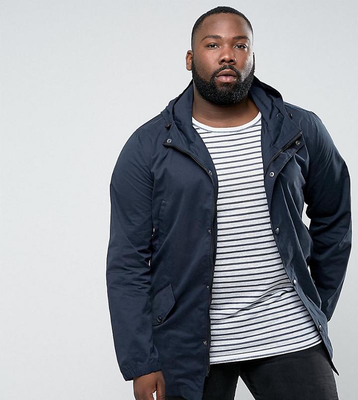 D-struct Plus Longline Lightweight Parka - Navy