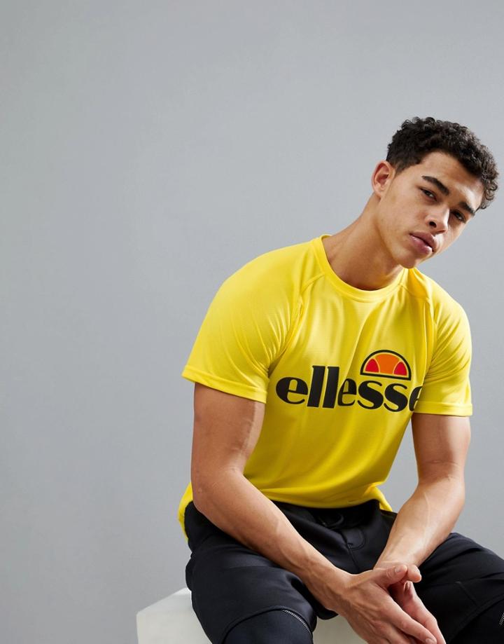 Ellesse Sport Mesh T-shirt In Yellow - Yellow