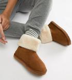 Asos Design Wide Fit Nolan Boot Slippers-brown